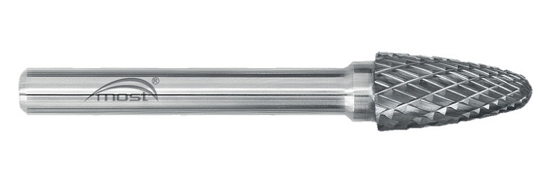 Stromčeková fréza so zaoblenou hlavou z tvrdokovu 6 x 19 x 6 mm MOST STANDARD RBF tvar F